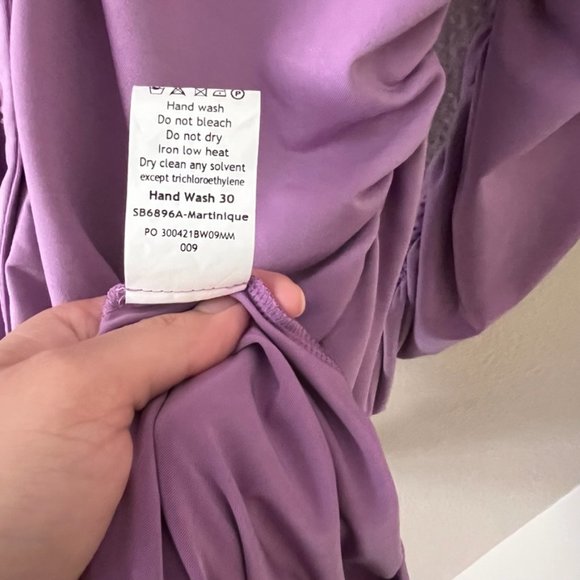 House of CB London Martinique Jersey Mini Shirt Dress In Lilac M - Picture 7 of 7